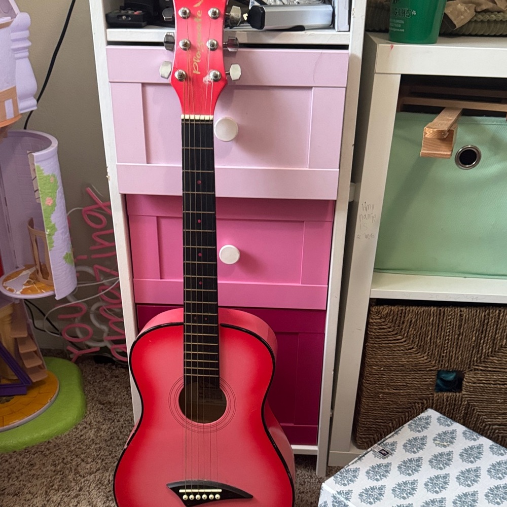 Kids Red Acoustic Guitar